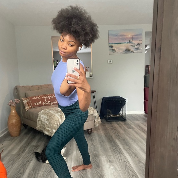 Green/Black Plaid Skinny Pants - Picture 10 of 15